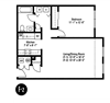 1 Bedroom 1 Bath Style F2 2D Floorplan 1 Bedroom 1 Bath Style F2 2D Floorplan, Crawford Square Apartments, Pittsburgh, PA